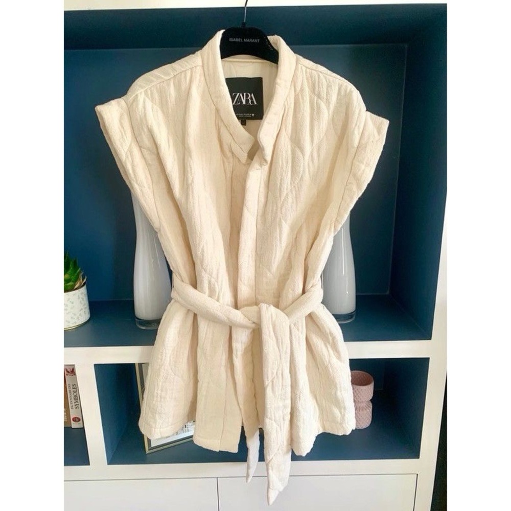 ZARA RUSTIC QUILTED VEST - Picture 3 of 12